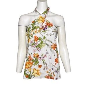 J. Crew Collection Halter Top in Ratti Tropical Floral Size M Summer Resort Wear